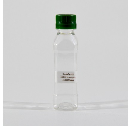 Garrafa PET 100ml Quadrada