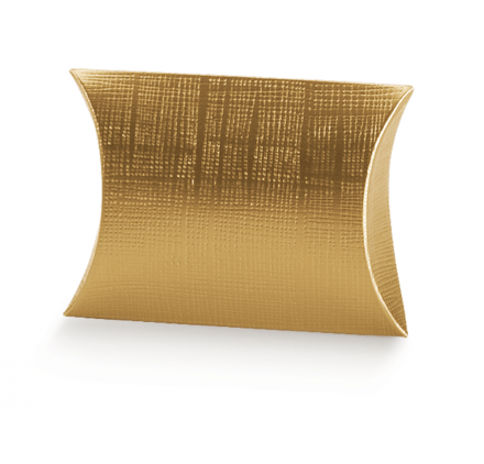 Caixa para brinde almofada Seta Oro 145x130x40mm