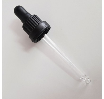 Tampa plastica PP18 com pipeta de vidro 30ml