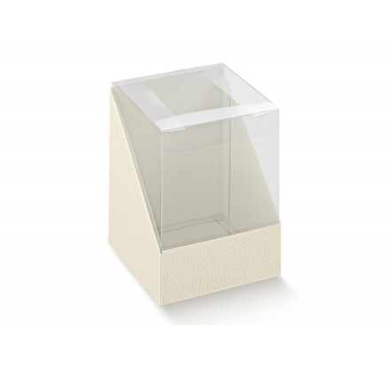 Scatola regalo DUO Pelle Bianco 65x65x45mm