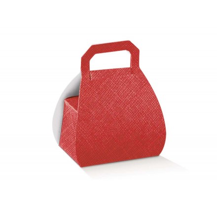 Scatola per regalo - Borsa Seta Rosso 60x40x80mm