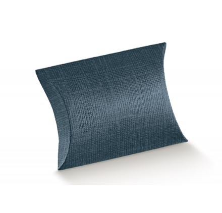 Caixa para brinde almofada juta blu 70x70x25mm