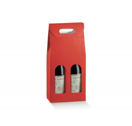 Caixa para 2 garrafas SCAT. Seta Rosso