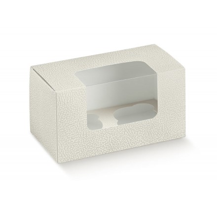 Caixa para brinde ASTUCCIO + FONDINO pelle bianco 180x90x100mm