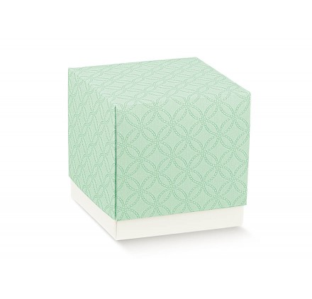 Caixa para brinde - FLEUR Matelassé Verdino 90x90x90mm