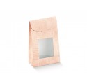 SACCHETTO c/finestra tela rosa 90x45x130