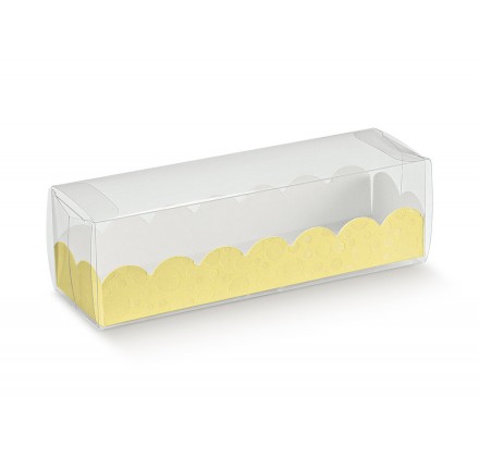 Saco para brinde - Astuccio base para esferas amarelo 190x50x50mm