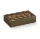 QUADRETTO+FASCETTA pelle marrone 145x75x35