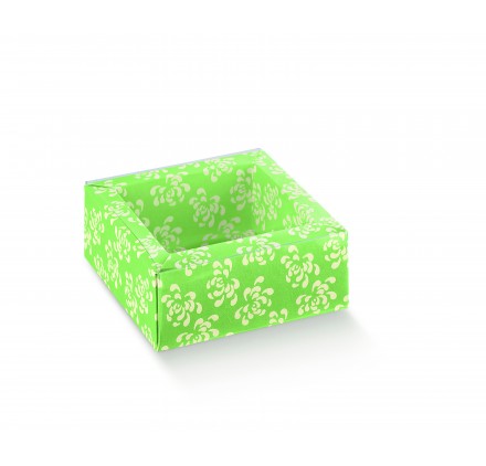 Caixa para Brinde QUADRETTO + Tampa PVC in Verde 60x60x32