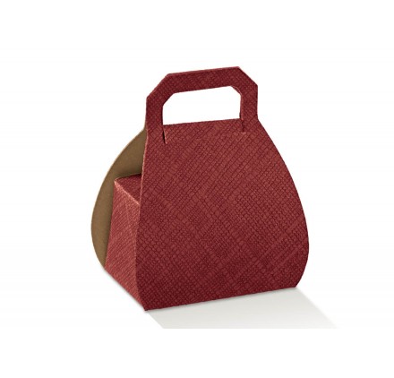 Caixa para brinde – Borsa Seta Bordeaux 60x40x80mm