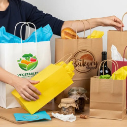 Sacchetti di carta con manico ritorto | Sacchetti kraft ecologici
