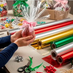 Cellophane trasparente e metallizzato | Rotoli per confezioni eleganti
