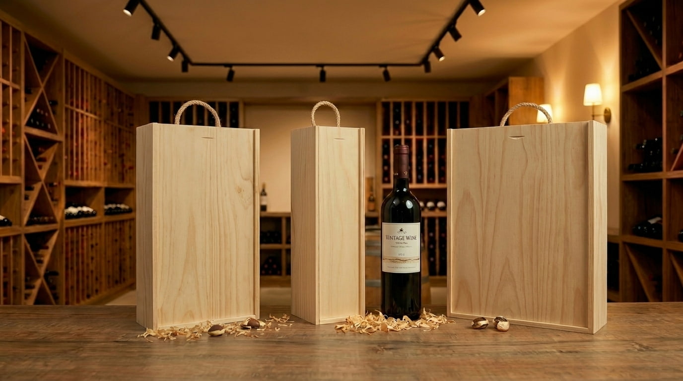 Scatola di legno premium per bottiglia