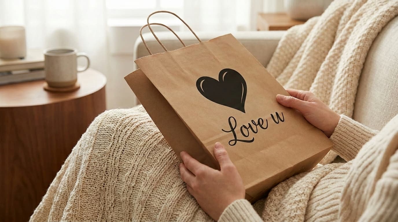 Sacchetto di carta kraft personalizzato
