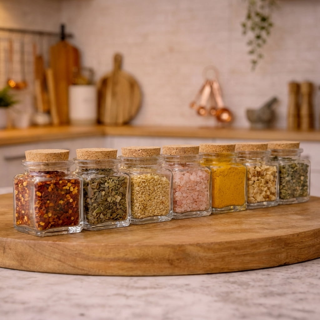 Como Organizar Especiarias na Cozinha: Guia com Frascos de Vidro