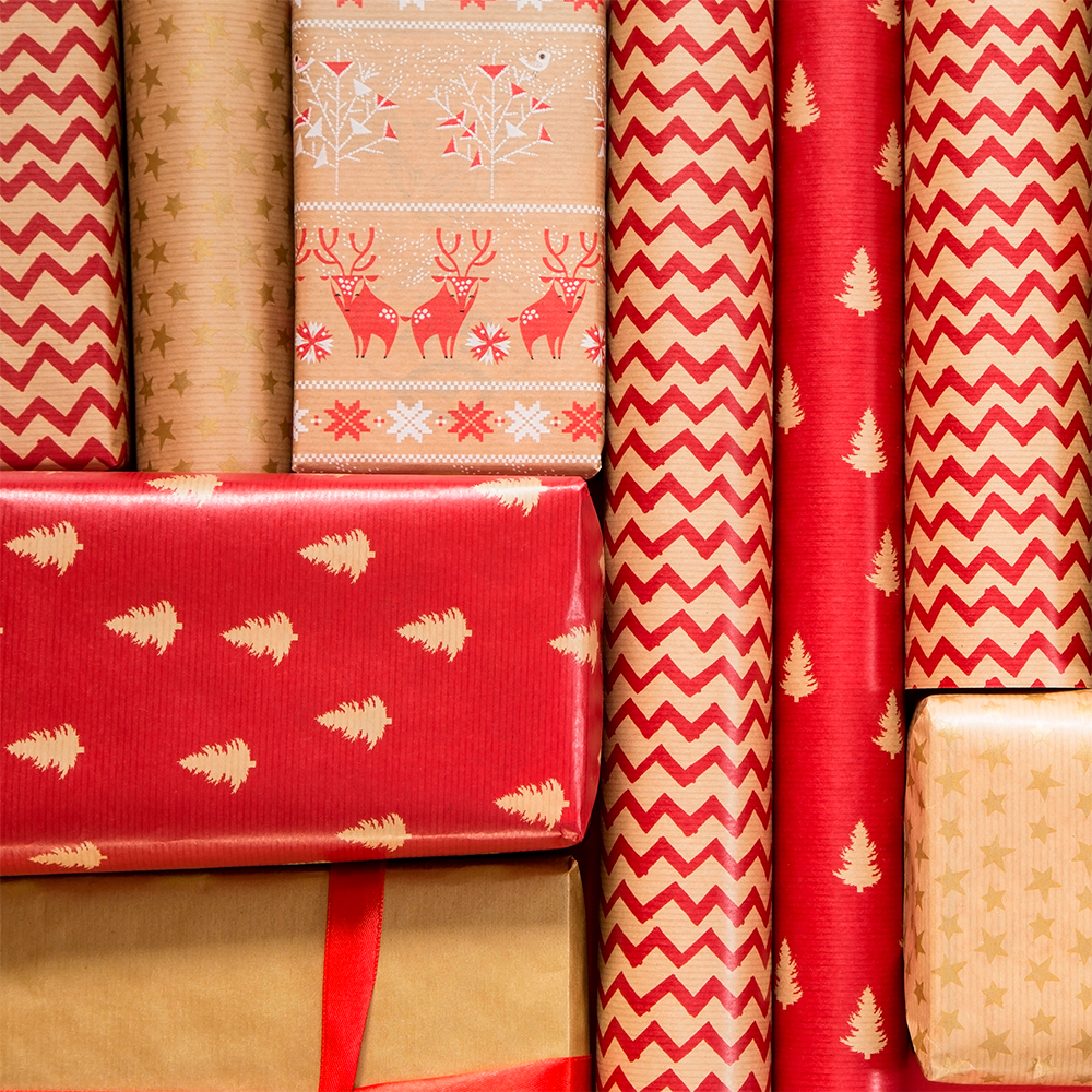 Papeis de embrulho, para embrulho de encomendas e papel de embrulho natal para envios no natal